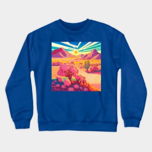 Morning in the colorful desert Crewneck Sweatshirt